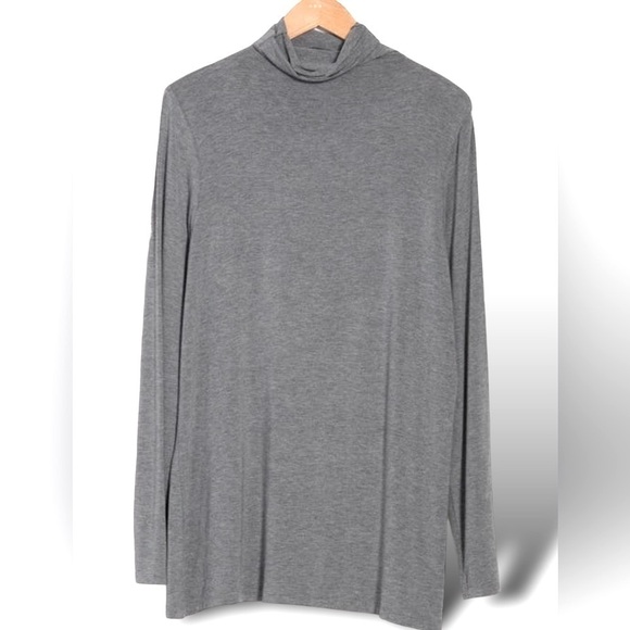 New Halogen Turtleneck Long Sleeve Top Stretchy, Neutral Size 1X, Heathe… - Picture 5 of 10